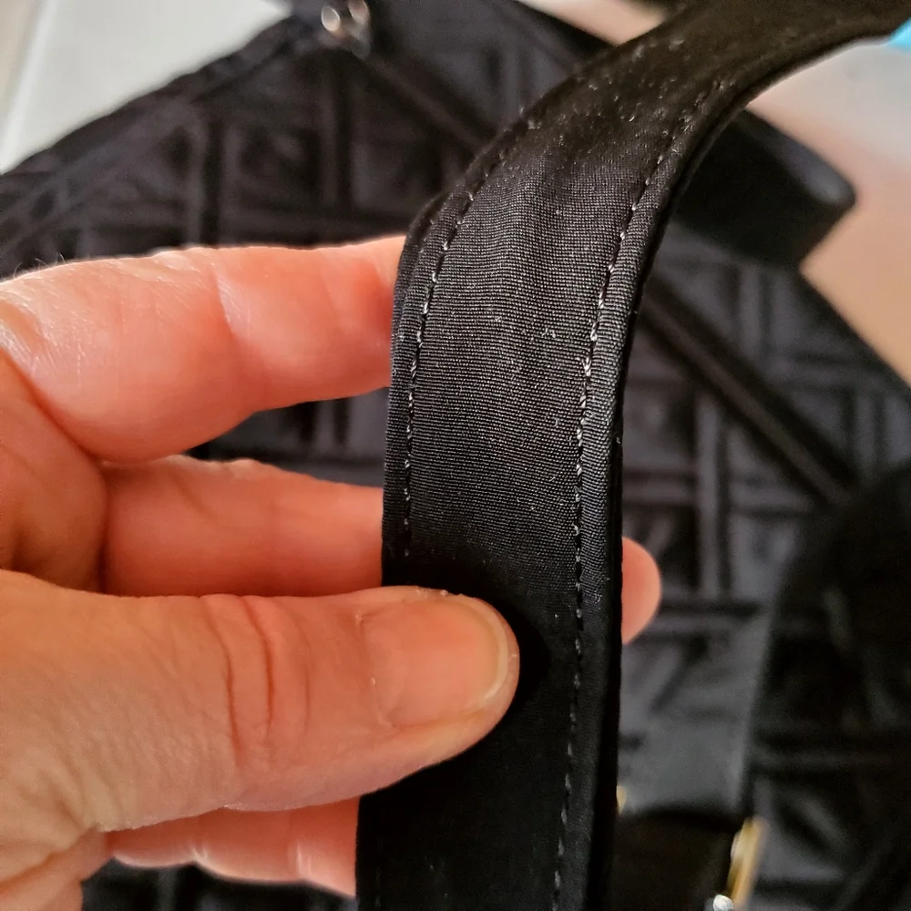 Vera Bradley Black Nylon Double Zip Mailbag - Picture 14 of 14